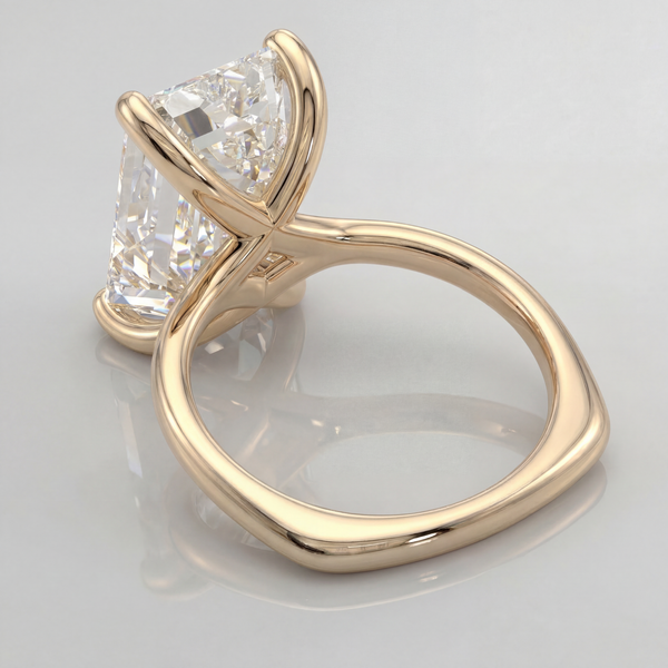 The Braid Engagement Ring ・ Emerald-Shaped Diamond