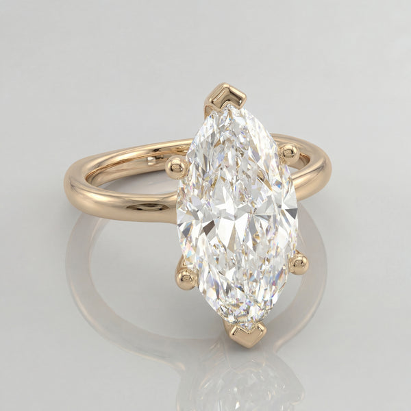The Braid Engagement Ring ・ Marquise-Shaped Diamond